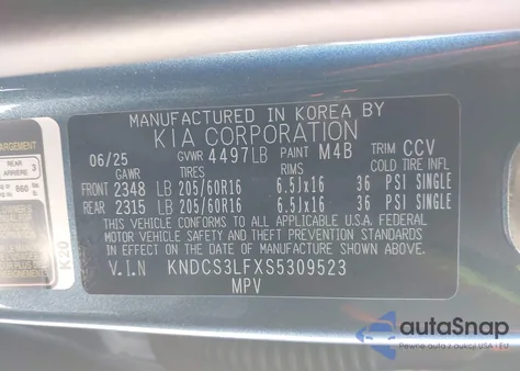 2025 Kia Niro Plug-In Hybrid Ex из США, поврежденный, VIN KNDCS3LFXS5309523